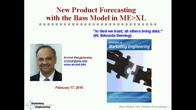 New Product Forecasting with the Bass Model and ME>XL (Mar 2009)