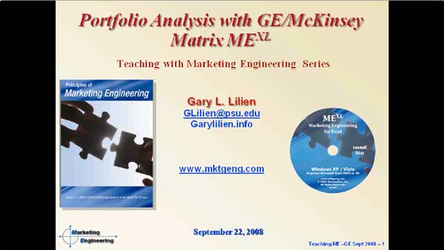GE McKinsey Matrix - Theory and Software (Sep 2008)