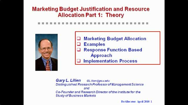 Resource Allocation - Theory (Apr 2010)